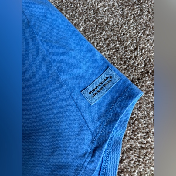 Life Is Good Blue Crusher Tank Top with Vintage Star Design - Picture 4 of 8